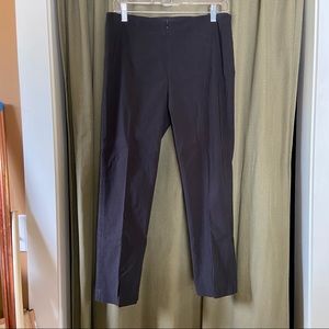 Elliott Lauren Blk Front-Split Stretch Ankle Pant
